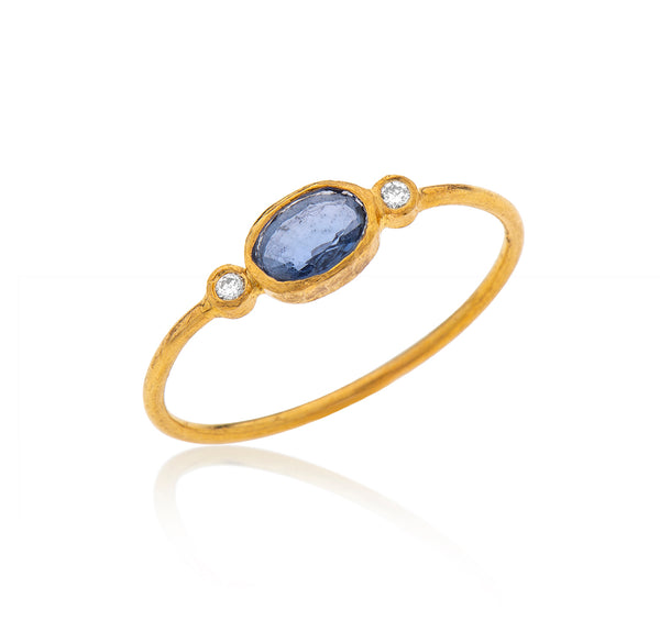 Nava Zahavi Yellow Gold Blue Sapphire Grace Ring