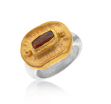 Nava Zahavi Yellow Gold Tourmaline Crafted Ring