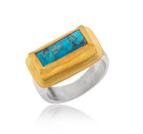 Nava Zahavi Yellow Gold Turquoise Tory Ring