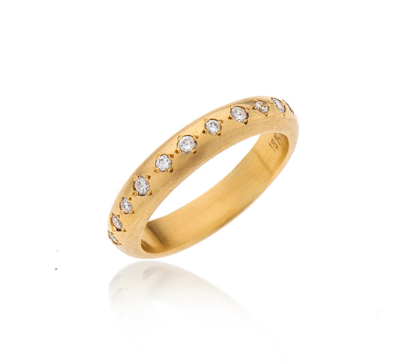Nava Zahavi Yellow Gold Diamonds Handmade Ring