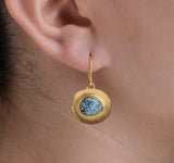 Nava Zahavi 18K Yellow Gold Turquoise Earrings
