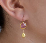 Nava Zahavi Yellow Gold 18K Tourmaline Earrings