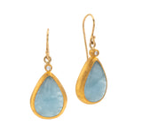 Nava Zahavi Yellow Gold Aqua Drop Earrings