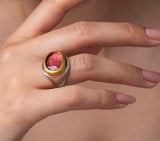 Nava Zahavi Yellow Gold Pink Tourmaline Ring