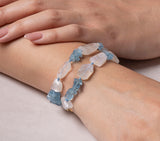 Nava Zahavi Double Wrap Moonstone and Aquamarine Bracelet