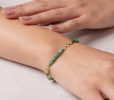 Nava Zahavi Yellow Gold Delicate Emerald Bracelet