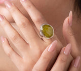 Nava Zahavi Yellow Gold Green Tourmaline Ring