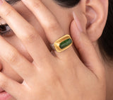 Nava Zahavi Yellow Gold Tourmaline Soul Ring