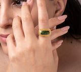 Nava Zahavi Yellow Gold Tourmaline Soul Ring
