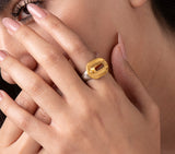 Nava Zahavi Yellow Gold Tourmaline Crafted Ring