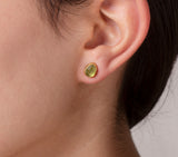 Nava Zahavi Yellow Gold Peridot Stud Earrings
