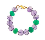 Nava Zahavi Colorful Amethyst and Chrysoprase Bracelet