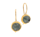 Nava Zahavi Yellow Gold Faceted Aquamarine Earrings