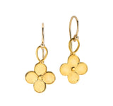 Nava Zahavi 18K Yellow Gold Flower Drop Earrings