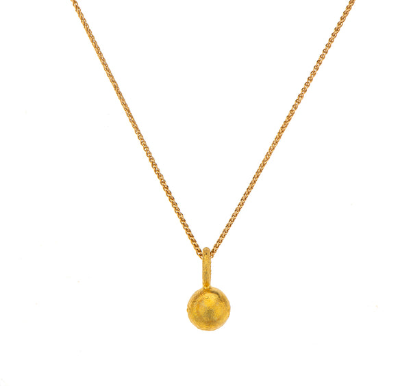 Nava Zahavi Yellow Gold Ball Necklace
