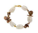 Nava Zahavi Moonstone and Bronze Kashi Pearl Bracelet