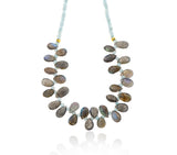 Nava Zahavi Aquamarine Necklace with Large Labradorite Drops
