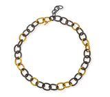 Nava Zahavi 22K Yellow Gold & Oxidized Sterling Silver Links Necklace