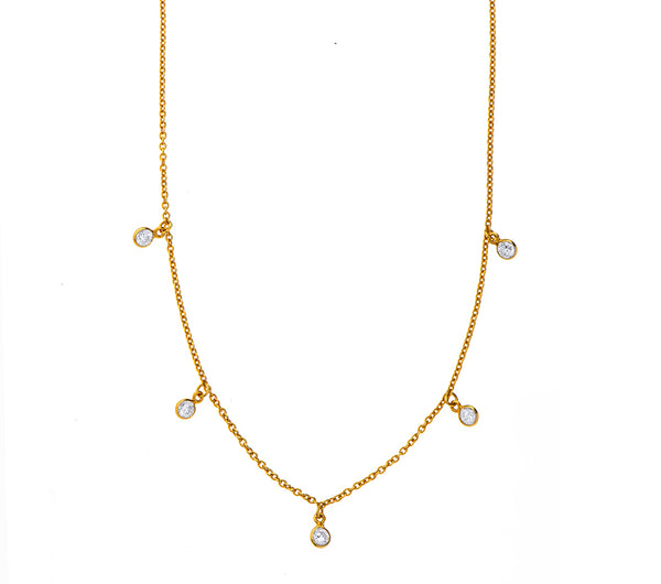 Nava Zahavi Yellow Gold and Diamonds Delicate Necklace