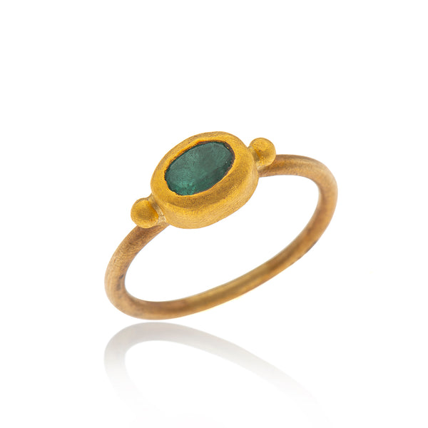 Nava Zahavi Yellow Gold Emerald Venus Ring