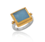 Nava Zahavi Yellow Gold Imagine Aqua Diamond Ring