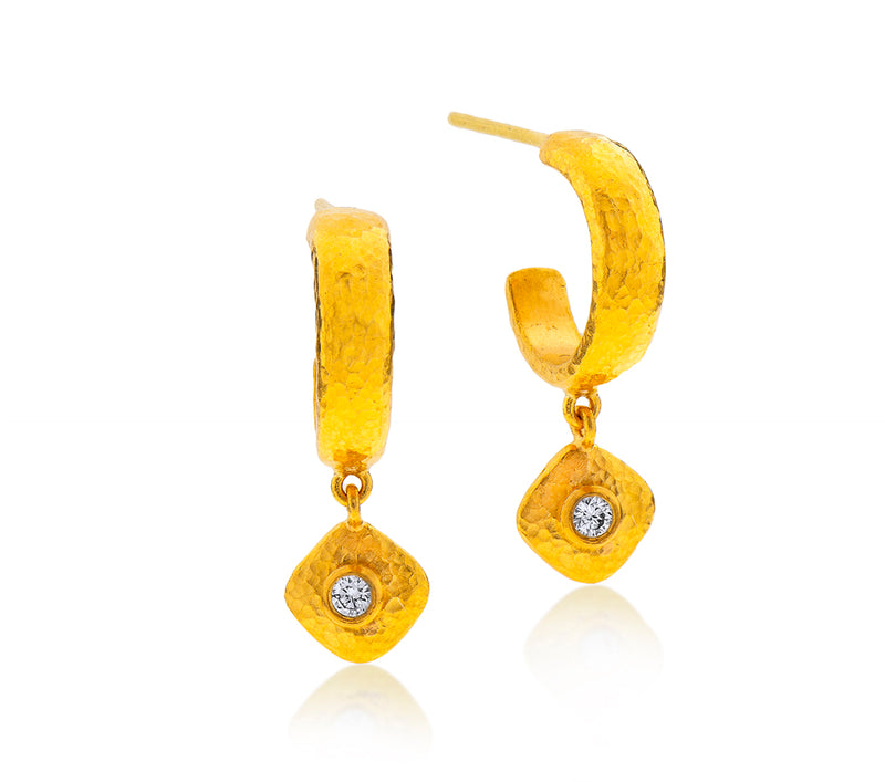 Nava Zahavi Gold Gypsy Diamond Earrings