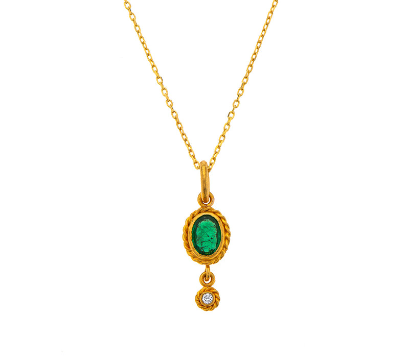 Nava Zahavi Emerald and Diamond Necklace