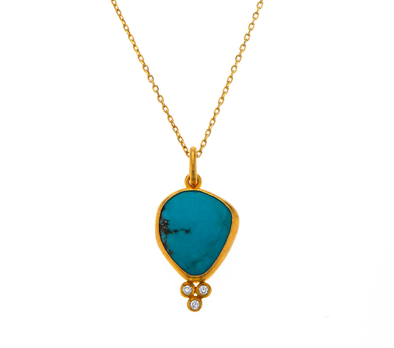 Nava Zahavi Heart Turquoise Necklace
