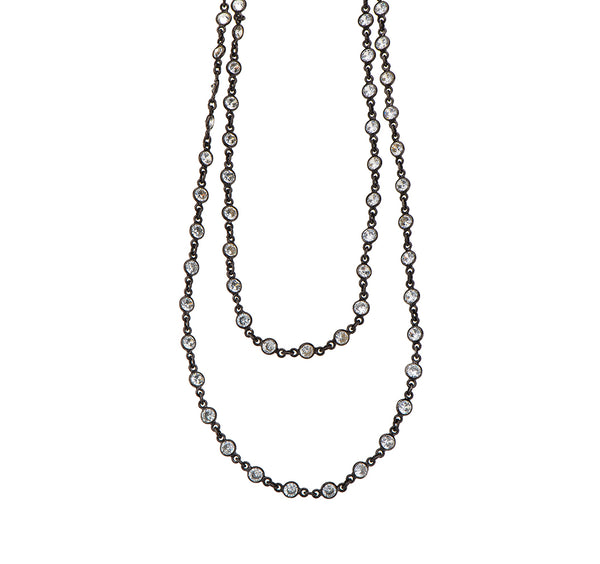 Nava Zahavi Silver and Zircon Necklace