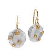 Nava Zahavi Diamonds, Gold on Sterling Silver Earrings