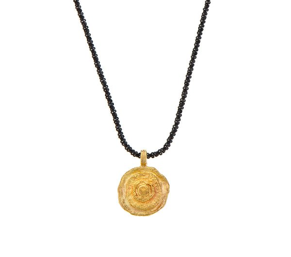 Nava Zahavi 18K Yellow Gold on oxidized Sterling Silver chain