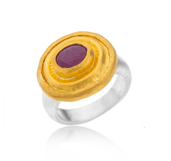 Nava Zahavi Button Ring