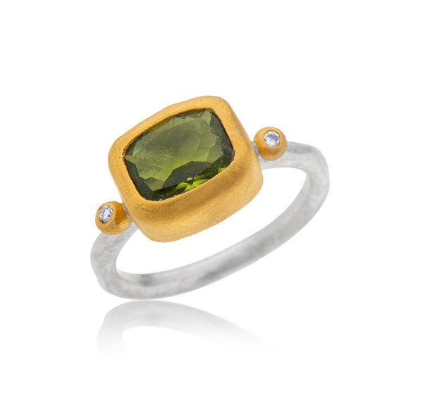 Nava Zahavi Golden Dewdrop Ring