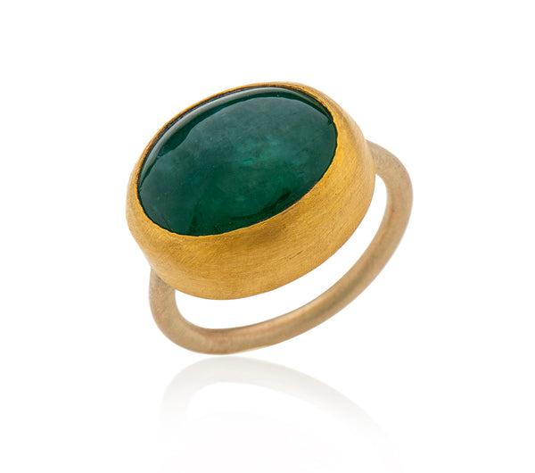 Nava Zahavi Yellow Gold Emerald Ring