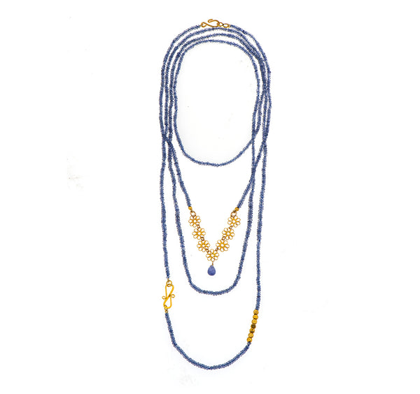 Nava Zahavi Tanzanite Blossom Necklace