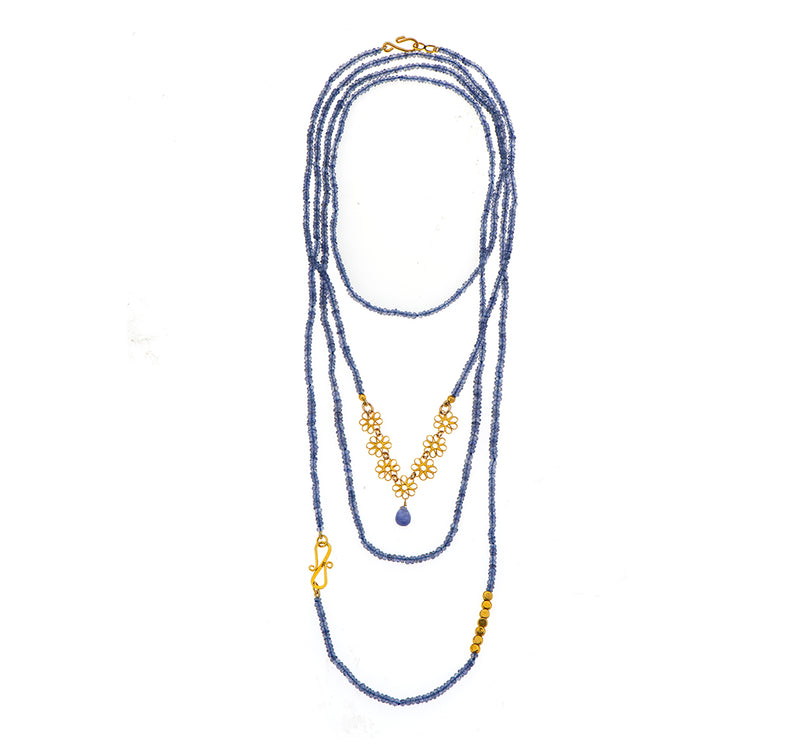 Nava Zahavi Tanzanite Blossom Necklace