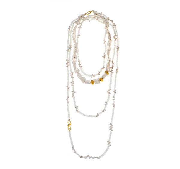 Nava Zahavi 14K Yellow Gold Moonstone Nugget Necklace