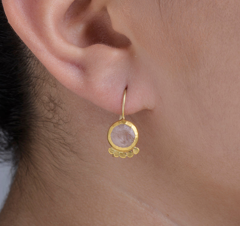 Nava Zahavi Yellow Gold Morganite Summer Earrings