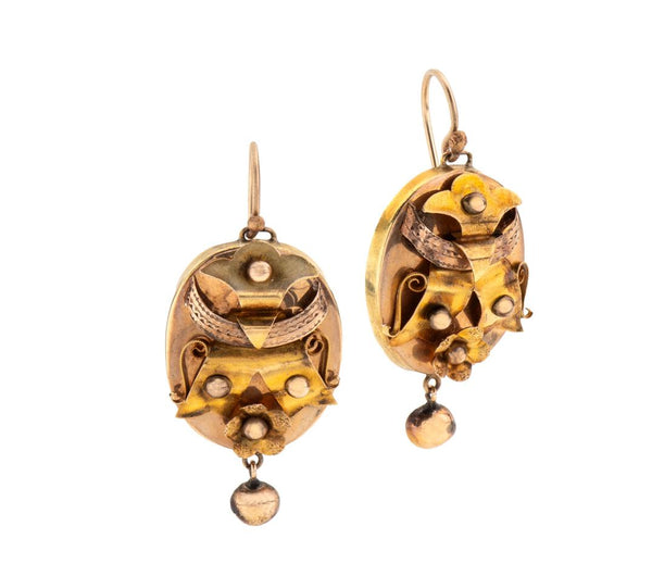Antique Victorian 14K Gold Earrings