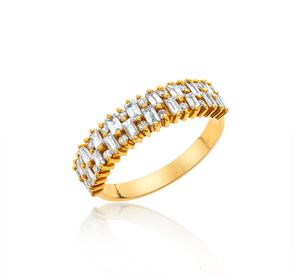 Nava Zahavi 14K Baguette Diamond Ring