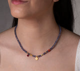 Nava Zahavi Tanzanite Necklace with 18K Gold Diamond Pendant and Elements