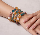 Nava Zahavi Double-Wrap Apatite and Citrine Bracelet