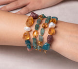Nava Zahavi Double-Wrap Apatite and Citrine Bracelet