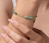Nava Zahavi Yellow Gold Delicate Emerald Bracelet
