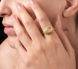 Nava Zahavi Yellow Gold Morgonite Ring