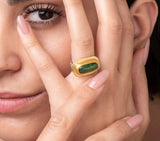 Nava Zahavi Yellow Gold Tourmaline Soul Ring
