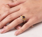Nava Zahavi Yellow Gold Garnet Tie Ring