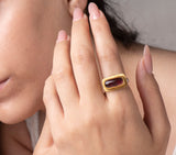 Nava Zahavi Yellow Gold Autumn Tourmaline Ring