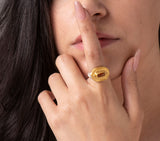 Nava Zahavi Yellow Gold Tourmaline Crafted Ring