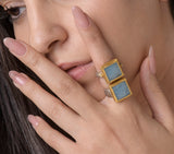 Nava Zahavi Yellow Gold Aqua Determination Ring